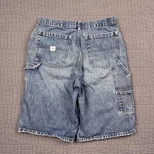 Industrial Exchange Denim Shorts Men's 32 Blue 11" Carpenter Baggy Loose Jorts